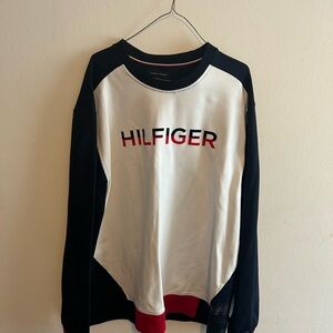 Tommy Hilfiger Black and White Crewneck Sweater